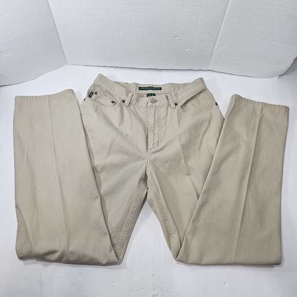 Lauren Ralph Lauren Beige Ankle & Cropped Jeans Sz 8 100% Cotton - Picture 9 of 11
